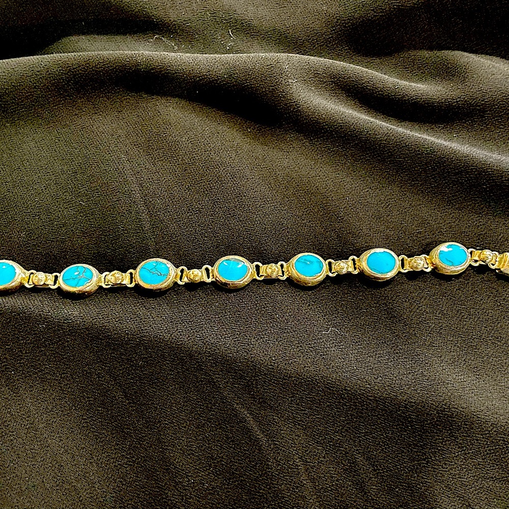 Sterling Silver and Turquoise Bracelet